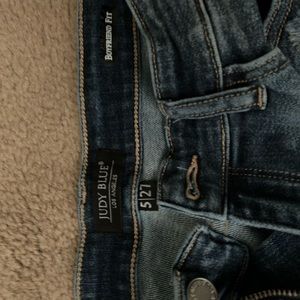 Judy blue dark wash, destroyed jeans
